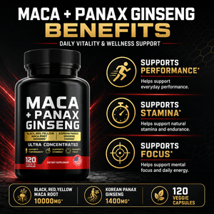 Cápsulas de Raíz de <span class=keywords><strong>Maca</strong></span> y Ginseng Coreano de Marca Privada, Suplemento para la Energía, Resistencia y Concentración Masculina - Product Image 3