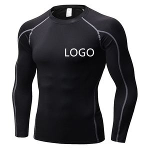 T-shirt de compression pour hommes en gros - Vêtements de sport respirants, écologiques, à séchage rapide et extensibles, fabriqués sur mesure en usine - Product Image 4