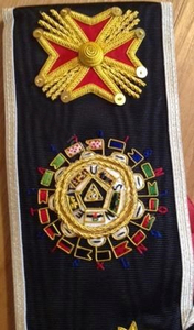 Collar masónico personalizado de alta calidad de 32 grados de rito escocés, collares masónicos bordados de nailon de mejor venta - Product Image 3