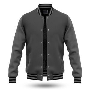 Chaqueta Letterman Mangas de cuero Cuerpo de lana Chaqueta universitaria de estilo americano Soporte Transpirable Secado rápido Moda de hombre de alta calidad - Product Image 1