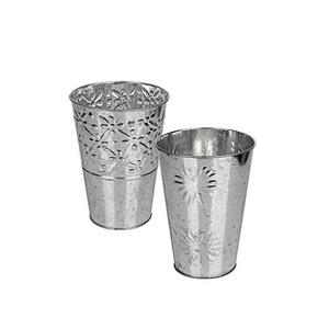 Florero galvanizado de diseño simple con la mejor calidad Florero de forma redonda del fabricante en Home Arts - Product Image 3