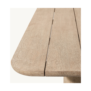 Table rectangulaire en teck faite à la main meubles de salle à manger modernes en bois - Product Image 3