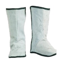 Protège-jambes en cuir de vachette résistant à la chaleur et imperméable pour le travail