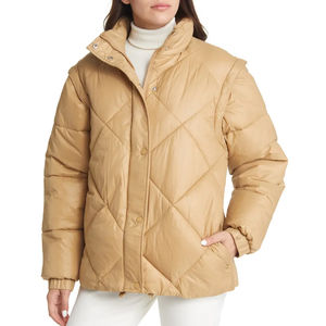 Nouvelle arrivée, veste en cuir PU imperméable, respirante et coupe-vent, en polaire épaisse tricotée, avec logo personnalisé, pour femmes, taille plus, de qualité supérieure - Product Image 5