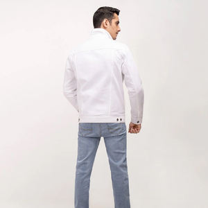 แจ็กเก็ตยีนส์สไตล์ใหม่สำหรับผู้ชายแจ็กเก็ตยีนส์ระบายอากาศได้ดีสไตล์ลำลองสำหรับผู้ชายสีเทาทึบแจ็กเก็ตยีนส์ออกแบบได้ตามต้องการสำหรับผู้ชาย - Product Image 4