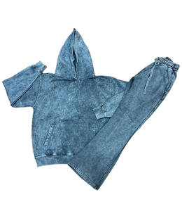 ชุดวอร์มผู้หญิงลายกรดซักเสื้อผ้าแนวสตรีทเสื้อมีฮู้ดผ้าเทอร์รี่ปักลายแนววินเทจมีสไตล์สตรีท - Product Image 5