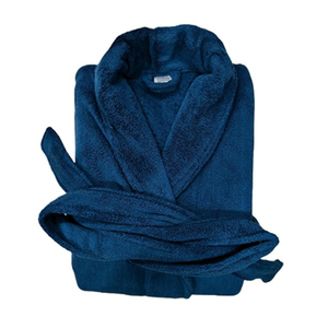 Personnalisation possible pour une qualité authentique Peignoir à manches longues en polyester doux et absorbant à séchage rapide avec ceinture - Product Image 1