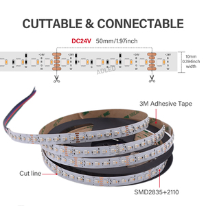 Ul danh sách 240led rgbnw <span class=keywords><strong>LED</strong></span> Strip 24V 2835smd + smd2110 rgbww <span class=keywords><strong>LED</strong></span> Strip 24V 50mm cắt 19.2 wát/mét 3oz PCB 10mm RGBW <span class=keywords><strong>LED</strong></span> Strip ánh sáng - Product Image 3