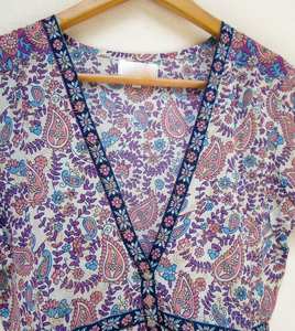 Robe d'été décontractée de créateur exceptionnelle teinte à la main femmes rayonne froissée courte Maxi Standard robe à col en v prix fabricant - Product Image 6