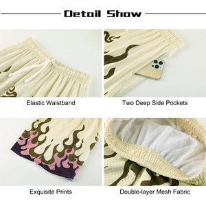 กางเกงขาสั้นผ้าโพลีเอสเตอร์สำหรับผู้ชายกางเกงขาสั้นสำหรับเล่นบาสเก็ตบอลมีกระเป๋าใส่ได้ทั้งชายและหญิงสั่งทำโลโก้ได้ - Product Image 5