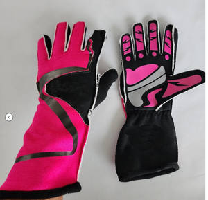 Guantes de carreras de automovilismo Nomex ignífugos espalda amarilla Floro Cent, - Product Image 4
