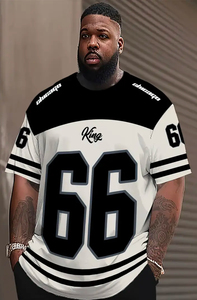 Camiseta de fútbol retro para hombre personalizada al por mayor No. 66, uniforme cuadrado de punto de algodón 100% transpirable, camiseta de peso pesado - Product Image 2