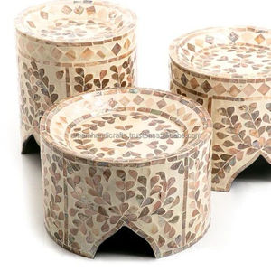Soporte de mesa de madera y fregona para pastel, organizador de pastel de boda, soporte de chocolate con incrustaciones de hueso hecho a mano de LUXURY CRAFTS - Product Image 5