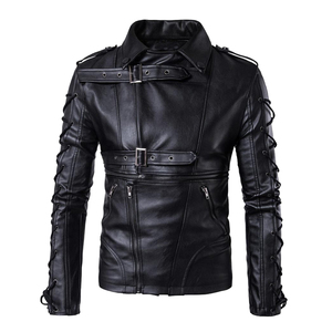 Chaqueta de Cuero Genuino para Hombre, Estilo Motero, Piel de Vacuno Real, con Logotipo Personalizado, Abrigo de Invierno, Tallas Grandes, Resistente al Viento, con Cierre, Venta al Por Mayor - Product Image 3