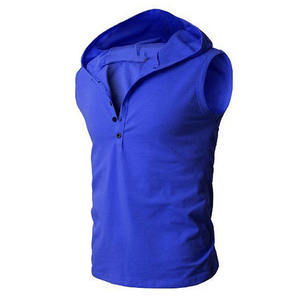 Sudadera sin Mangas para Hombre, Cuello Alto, 100% Algodón, Felpa, Tejido de Punto, Transpirable, Secado Rápido, Ecológica, Personalizable, para Fisicoculturismo - Product Image 6