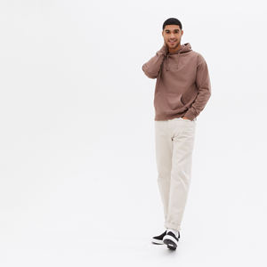 Sudadera con Capucha para Hombre, Estilo Vintage, Lavado Ácido Gris, Diseño con Cremallera, Tejido French Terry de 450 g/m², Ropa Urbana, Venta al Por Mayor, Personalizable de Fábrica - Product Image 2