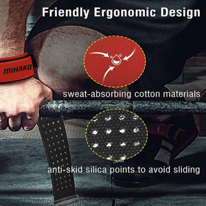 Sangles d'haltérophilie avec rembourrage en néoprène Poignets de levage pour Deadlift Powerlifting pour haltérophilie Gym - Product Image 3