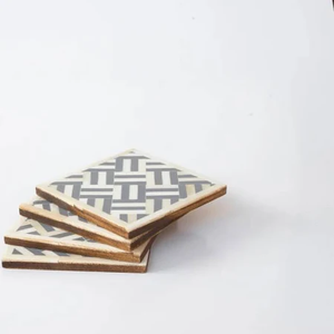 Sous-verre élégant en incrustation de nacre pour la décoration de café de table basse Sous-verre en incrustation de vadrouille écologique en gros - Product Image 3