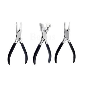 Pince à bijoux à tête en Nylon à poignée trempée noire anneau de fil formant des outils de pliage pince de fabrication de bijoux à mâchoire en Nylon professionnelle - Product Image 4