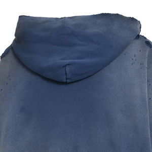 Custom Vintage Distress Paint Sudadera con capucha de invierno Hombres Lavado ácido Peso pesado Algodón Fleece Pocket Sun Faded Oversize Front Hooded - Product Image 5