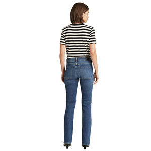 Jeans de Pierna Recta para Mujer al por Mayor, Personalizados OEM ODM, Mezclilla Premium, Cintura Media, Corte Regular, Transpirables, Casuales, Directo de Fábrica, Moda - Product Image 3