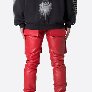 กางเกงคาร์โก้หนังผู้ชายขายส่ง ทนทาน สวมใส่สบาย เหมาะสำหรับใส่ในชีวิตประจำวันและการผจญภัยสุดโหด ป้องกันรอยยับ มีจำหน่ายแล้ว - Product Image 4