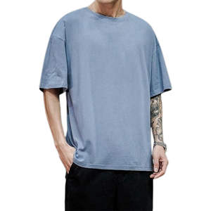 Camisetas de manga corta de alta calidad para hombre, camisetas lisas informales holgadas, pulóver, Tops de verano 100% - Product Image 5