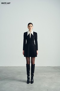 คุณภาพสูง 73% โพลีเอสเตอร์ 17% เรยอน 10% สแปนเด็กซ์เวียดนามผู้ผลิตชุดผู้หญิงที่ขายดีที่สุด PHOEBE MINI ชุดคอปก - Product Image 6