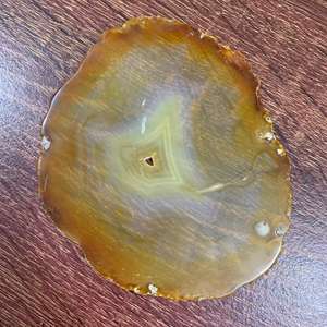 Tranche d'agate irisée naturelle polie, tranche de cristal d'agate arc-en-ciel, spécimen minéral, pierre de présentation pour collectionneur - Product Image 2