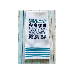 Meilleures ventes recyclé Living Touch 100% coton brodé léger fait à la main 18x28 écologique séchage rapide torchons de cuisine - Product Image 4