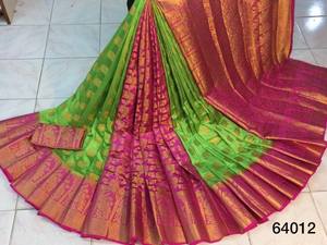 ส่าหรีไหม kanchivram นุ่มบริสุทธิ์ - Product Image 2