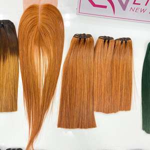 Paquets de cheveux humains vierges vietnamiens bruts avec fermetures assorties Style naturel de trame de génie de vague droite Super soyeuse non traitée - Product Image 5