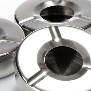 Logo personnalisé maison cuisine bureau acier inoxydable groupe de ski cendrier métal fumer cigare cendrier avec couvercle pour cigarettes - Product Image 6