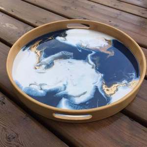 ถาดเสิร์ฟไม้เรซินชิ้นเดียวทำด้วยมือพร้อมวัสดุคุณภาพดีเยี่ยม - Product Image 3