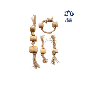 Perro de madera de café Natural, juguete para mascotas de Vietnam - Product Image 1