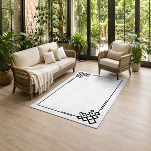 <b>RUGS</b> DEPOT LXDP-0893 Wholesale Ivory Cream Contemporary Abstract Digital Printed Machine Washable Chenille Area <b>Rug</b> <b>Non</b> <b>Slip</b> - Product Image 6