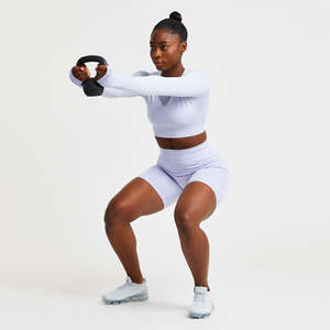 Women's Custom Logo Summer Gym Nylon Workout Pants Scrunch Butt Lift <b>Leggings</b> with Board Shorts <b>Pattern</b> Washed Techniques - Product Image 4