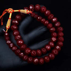 AAA+ Quality Amazing Cut Red <b>Ruby</b> 580.00 Cts Round Shape Beaded <b>Necklace</b> Jewelry Cus-Jew92 - Product Image 1