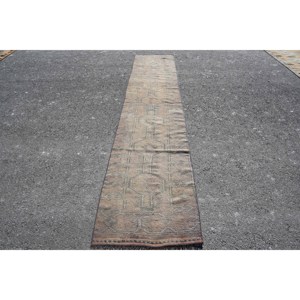 พรมขนสัตว์สีเบจแนววินเทจ11.6ft 2.4 x ดีไซน์การเย็บปะติดปะต่อกันทรงเรขาคณิตสำหรับห้องนั่งเล่นสี่เหลี่ยมผืนผ้าลายแอบสแตรกต์ลาเท็กซ์โพลีเอสเตอร์ - Product Image 1