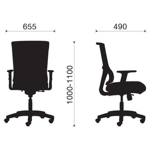 HOM1081-04 Chaise de bureau pivotante contemporaine avec appui-tête réglable, dossier en maille, mécanisme de levage pour usage domestique, en tissu PU, mousse et plastique - Product Image 2
