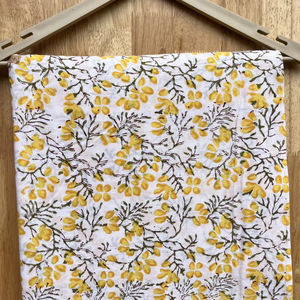 Indian 100% Natural Pure Cotton Knitted Fabric Lightweight Floral Screen Flower Print for Men's Clothing Best <b>Suits</b> Dresses - Product Image 1