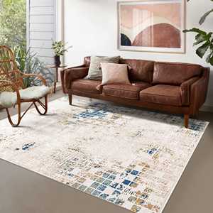 Alfombra Elegante Zenta ZN001 Color Crema, Sin Polvo, Hecha a Máquina, 80x150 cm - Product Image 1