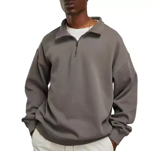 High Quality <b>Men's</b> Quarter <b>Zip</b> Neck Mock Neck <b>Sweatshirt</b> Sport Y2K Zipper <b>Half</b> <b>Zip</b> Up Pullover Hoodie <b>Sweatshirt</b> <b>Men</b> - Product Image 2