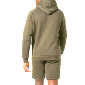 ชุดเซ็ตฮู้ดดี้และกางเกงขาสั้นลำลองสำหรับผู้ชาย ฤดูหนาว สีสันแบบคัสตอม ชุดเซ็ตสองชิ้น ผ้าฝ้าย 100% ระบายอากาศ กันลม ไซส์พลัส - Product Image 4