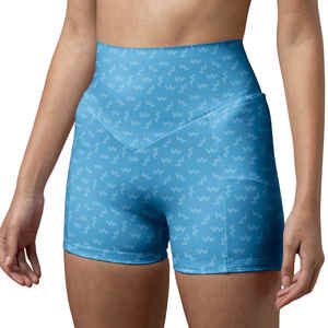 Pantalones cortos deportivos sublimados para mujer, mallas de Yoga, pantalones cortos deportivos para correr, cintura alta, ropa deportiva elástica de secado rápido - Product Image 5