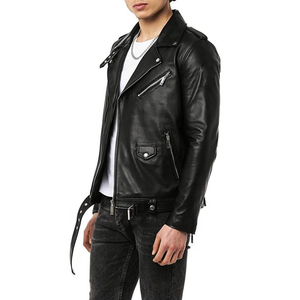 Chaquetas de cuero para hombre de último diseño de alta calidad | Nueva llegada OEM/ODM hombres chaquetas de cuero con cremallera completa de moda para la venta - Product Image 2