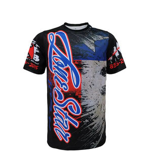 Camiseta personalizada para hombre, transpirable, 100%, poliéster, seco y cómodo, impresión por sublimación, venta al por mayor - Product Image 1