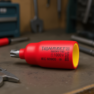 Llave de vaso TORX Hazet de 3/8'' con diseño cuadrado corto y aislamiento protector de 1000V - Product Image 3