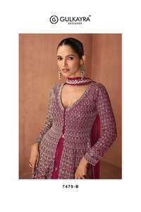 สูทสไตล์ salwar kameez Palazzo มีการปักอย่างหรูหราและลำดับการทำงานที่เหมาะสำหรับงานแต่งงานและงานรื่นเริง - Product Image 6