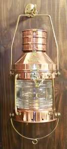 Lámpara de aceite de cobre pulido vintage Linterna de barco náutico de calidad premium para material de metal Diwali - Product Image 4